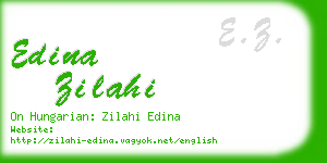 edina zilahi business card